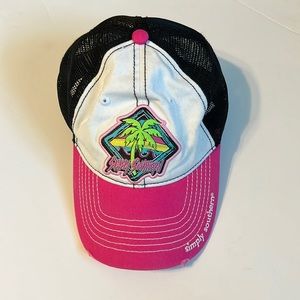 Simply Southern Adjustable Baseball Cap with Palm Tree and Ocean Scene